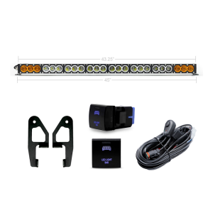 Toyota Tacoma Roof Rack Light Bar Kit - Front - Cali Raised LED - 43 In Dual Function - `24-`27
